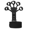 Gripster™ noir : anneaux pour les cinq doigts, résistances 13, 17 et 21 lb et sangle de poignet velcro